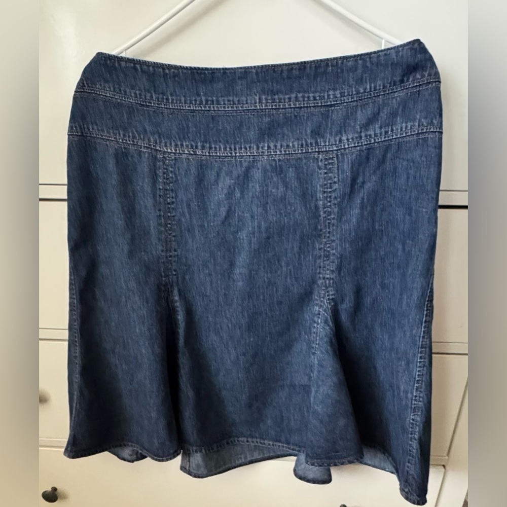 Vintage Y2K Chaps Denim Midi Skirt